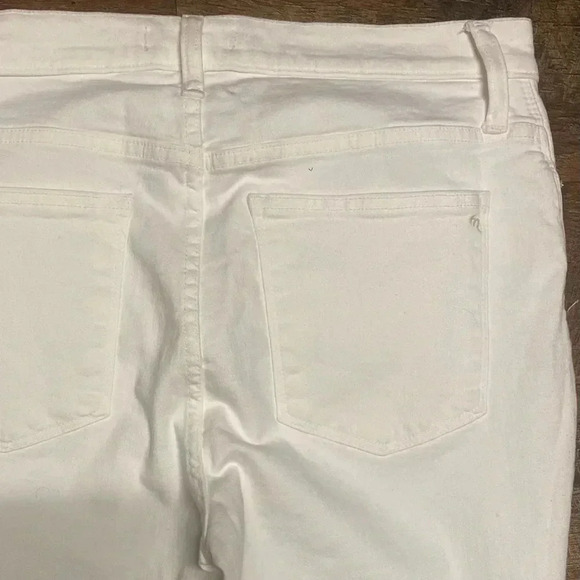 Madewell NWOT White Lightly Distressed High Rise Cropped Skinny Jeans Size 32P - Picture 8 of 8